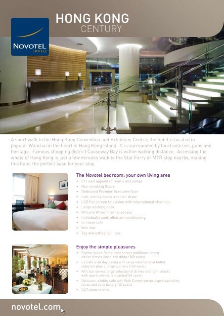 Hotel fact sheet - Novotel Century Hong Kong Hotel