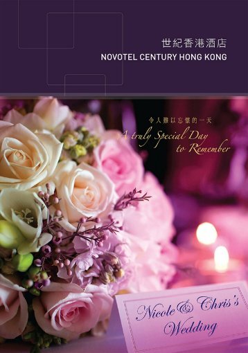 Wedding Brochure - Novotel Century Hong Kong Hotel