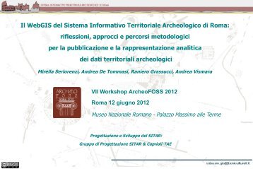PDF = ROMA ARCHEOLOGIA: Dott.ssa Mirella Serlorenzi (a cura di)