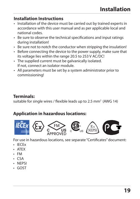 Stratos®Pro A4... PH User Manual