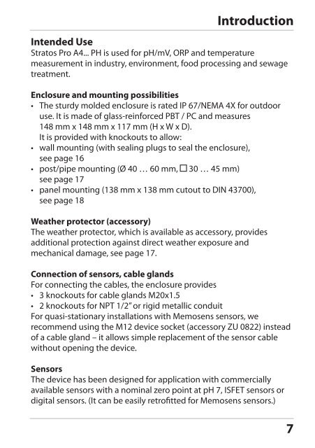 Stratos®Pro A4... PH User Manual