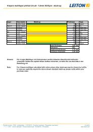 4 layers multilayer printed circuit - 1,6mm 35/35µm - stack-up