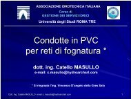 Condotte in PVC per reti di fognatura * - Associazione Idrotecnica ...