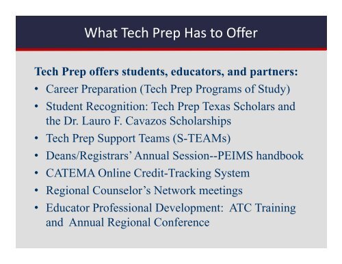 Tech Prep 101.pdf - Tech Prep of the Rio Grande Valley, Inc.