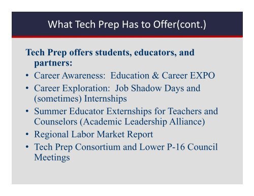 Tech Prep 101.pdf - Tech Prep of the Rio Grande Valley, Inc.