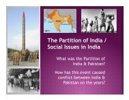 The Partition of India / Social Issues in India