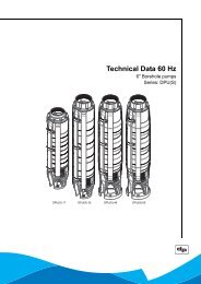 Technical Data 60 Hz - DP Pumps