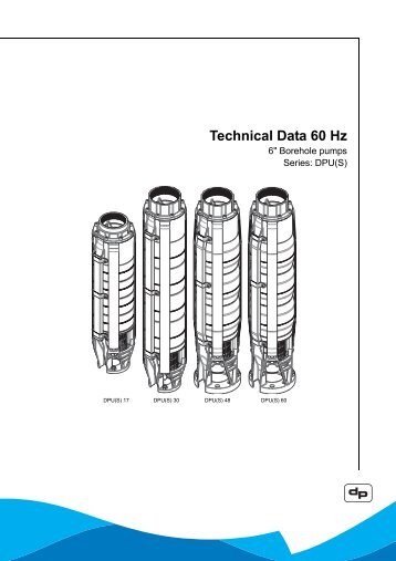 Technical Data 60 Hz - DP Pumps