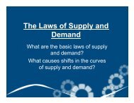 The Laws of Supply and Demand