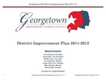 Program Evaluation Component for Goal 1 - Georgetown ...