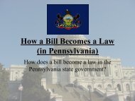 How a Bill Becomes a Law (in Pennsylvania)