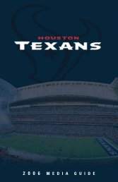 M E D I A G U I D E - Houston Texans Media Website