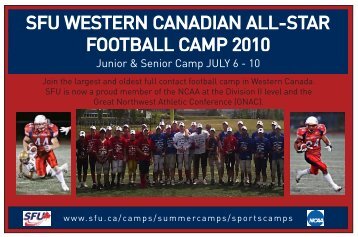 SFU WESTERN CANADIAN ALL-STAR FOOTBALL CAMP 2010