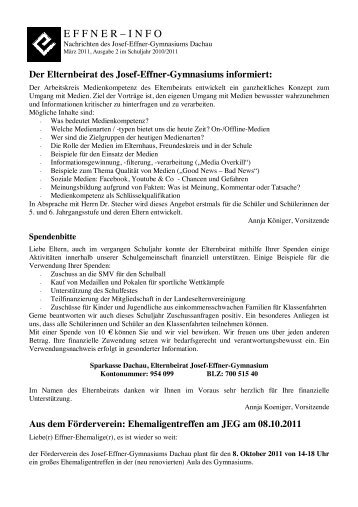 Effner-Info März 2011 - Josef-Effner-Gymnasium