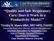 “Quality and Safe Respiratory Care Does it Work in a Productivity Model?”