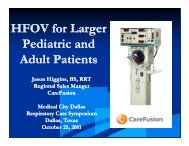 HFOV for Larger Pediatric and Adult Patients