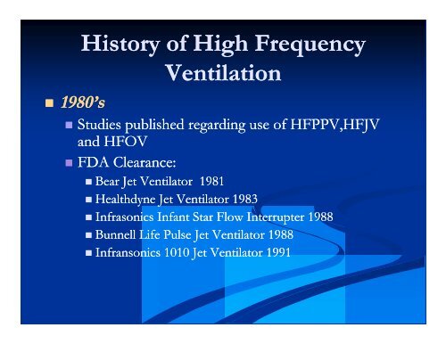 HFOV for Larger Pediatric and Adult Patients