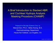 A Brief Introduction to Stacked ABR and Cochlear Hydrops Analysis ...