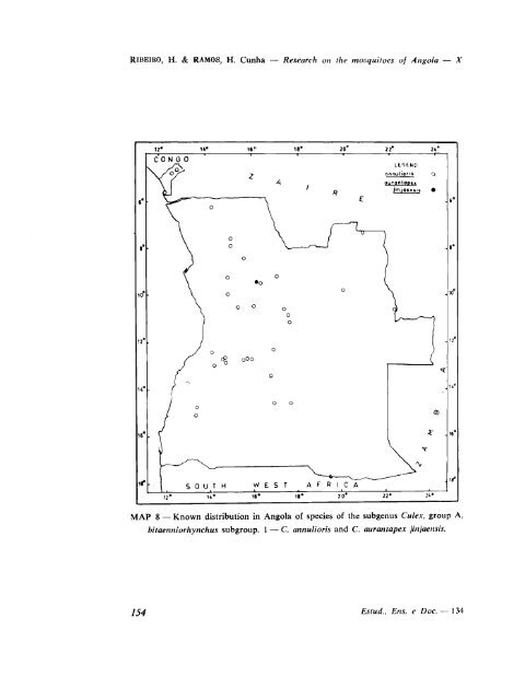 Research on the mosquitoes of Angola - Systematic Catalog of ...