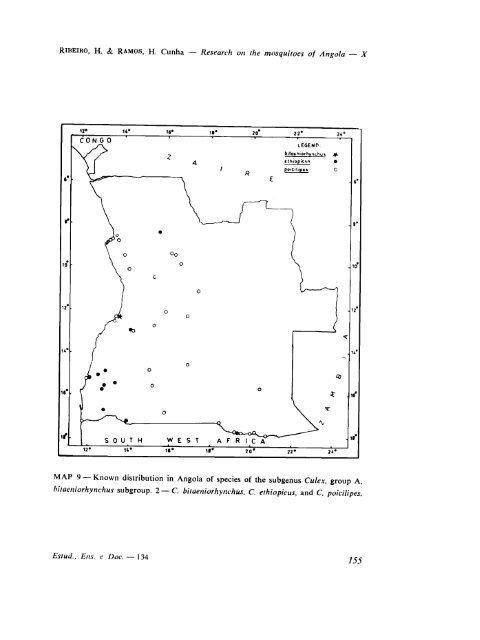 Research on the mosquitoes of Angola - Systematic Catalog of ...