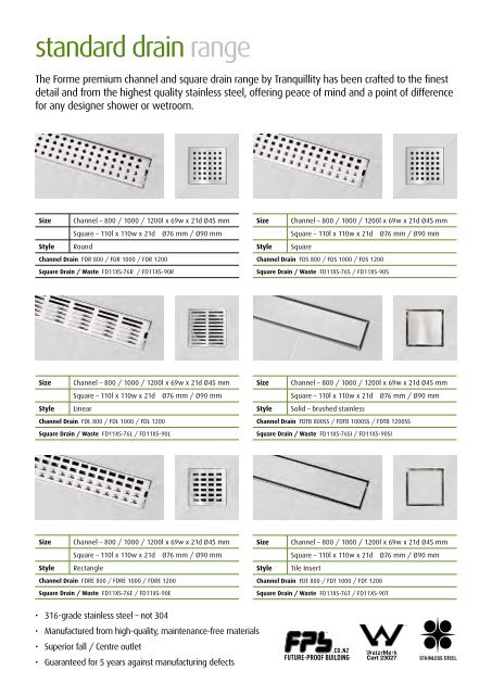 designer towel rails drains and matching bathroom accessory range 2012/13