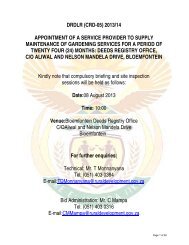 drdlr (crd-05) 2013/14 appointment of a service provider to supply ...