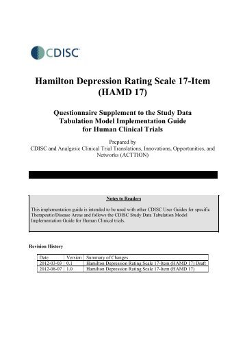 Hamilton Depression Rating Scale 17-Item (HAMD 17)