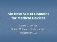 Six New SDTM Domains for Medical Devices