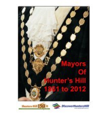 Hunter’s Hill 1861 to 2012