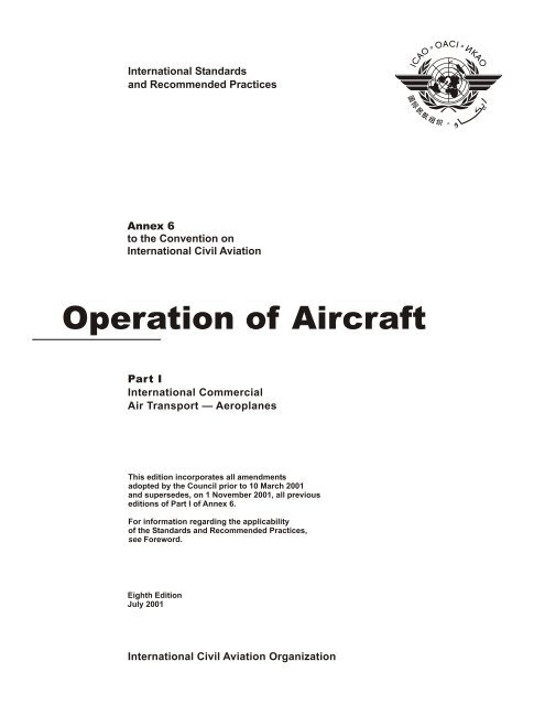 Operation of Aircraft