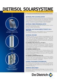 Technisches Prospekt DIETRISOL SOLARSYSTEME