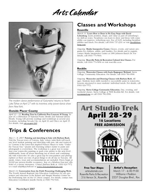 Mar/Apr 2007 - Arts Council of Placer County