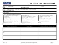 JOB SAFETY ANALYSIS ( JSA ) FORM