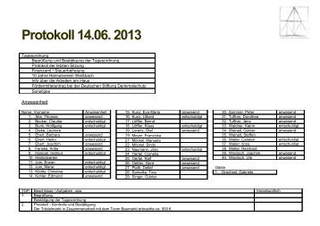 Protokoll 14.06 2013