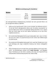 Schaden Unterschrift