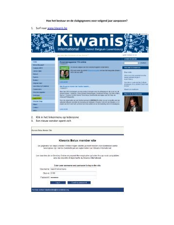Hoe het bestuur en de clubgegevens voor volgend jaar ... - Kiwanis