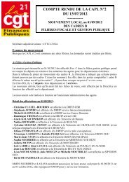 COMPTE RENDU DE LA CAPL N°2 DU 13/07/2012 ------------