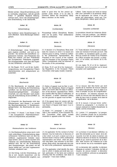 Amtsblatt des Europäischen Patentamts - European Patent Office