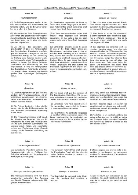 Amtsblatt des Europäischen Patentamts - European Patent Office