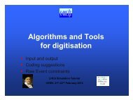 Algorithms and Tools for digitisation - Cern