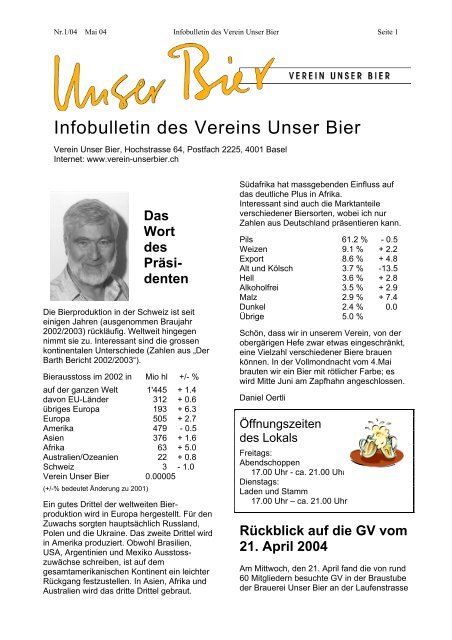 „Vollfinster“, das totale Mondfinsternisbier Neue ... - Verein Unser Bier