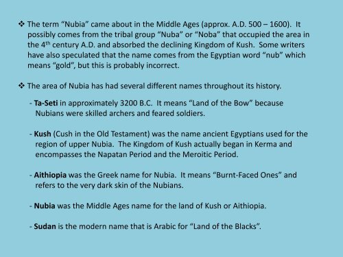 Nubia Lost Kingdoms of the Nile