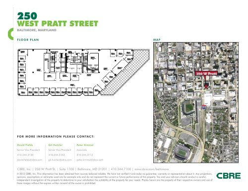 250 West Pratt Street - 19th Floor - CBRE