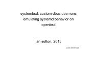 emulating systemd behavior on openbsd ian sutton 2015