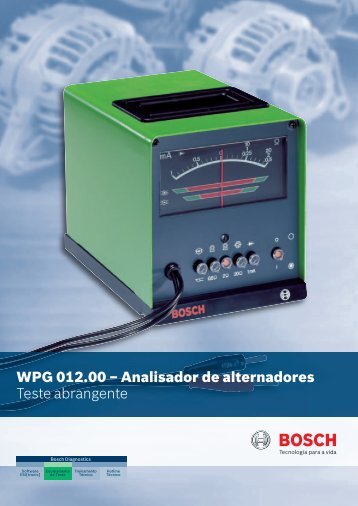 WPG 012.00 – Analisador de alternadores Teste abrangente