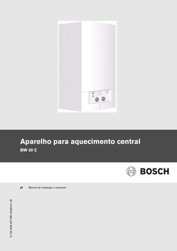 Manual Aparelho para aquecimento central - BW 30AE - Bosch