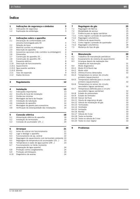 Manual Aparelho para aquecimento central - BW 30AE - Bosch