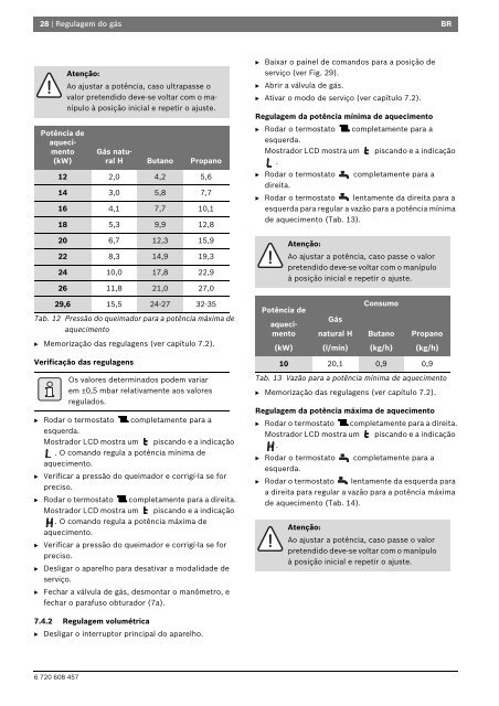 Manual Aparelho para aquecimento central - BW 30AE - Bosch