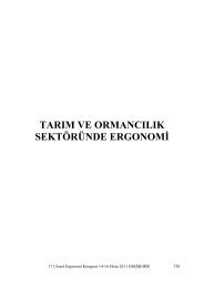 TARIM VE ORMANCILIK SEKTÖRÜNDE ERGONOMĠ