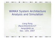 WiMAX System Architecture Analysis and Simulation - KTH